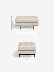 MADE.COM Pax Boucle Off White Harlow Footstool - Image 3 of 3
