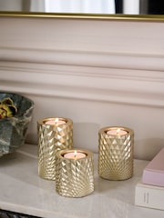 Set of 3 Hex Tiered Tea Light Candle Holders - Image 1 of 1