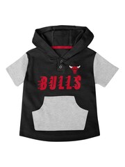 Fanatics Newborn 100% Cotton NBA Chicago Bulls Bank Shot Creeper Black Short & T-Shirt Set - Image 4 of 5