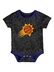 Fanatics Blue NBA Phoenix Suns Slam Dunk 100% Cotton Bodysuits 3 Pack Newborn - Image 3 of 4
