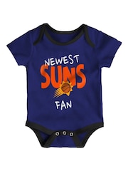 Fanatics Blue NBA Phoenix Suns Slam Dunk 100% Cotton Bodysuits 3 Pack Newborn - Image 4 of 4