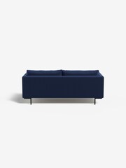 MADE.COM Matt Velvet Navy Blue Harlow 2 Seater Sofa - Image 2 of 4