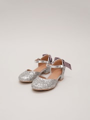 Phase Eight Silver Metallic Glitter Heeled Shoes - Image 2 of 6