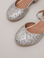 Phase Eight Silver Metallic Glitter Heeled Shoes - Image 5 of 6