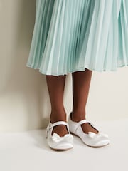 Phase Eight Cream Satin Bow Front Shoes - Image 6 of 6
