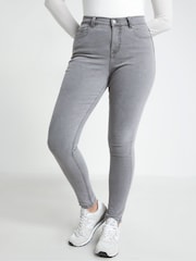 Simply Be Grey 24/7 Blue Skinny Jeans - Image 3 of 5