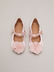 Phase Eight Pink Satin Flower Detail Shoes - Image 3 of 5