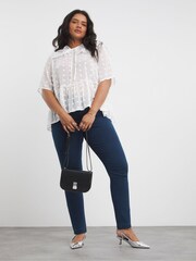 Simply Be Dark Indigo Blue Bella Slim Leg Jeggings - Image 3 of 5