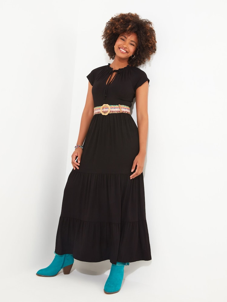 Joe Browns Black Tassel Tie Boho Maxi Dress - Image 1 of 5