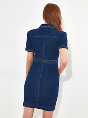 Joe Browns Blue Button Down Bodycon Denim Dress - Image 2 of 5