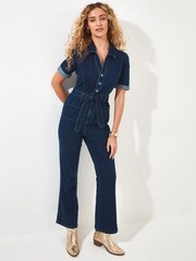 Joe Browns Blue Dixie Denim Jumpsuit - Image 4 of 6