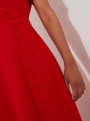 Joe Browns Red Collared Vintage Midi Dress - Image 5 of 7