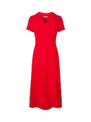 Joe Browns Red Collared Vintage Midi Dress - Image 6 of 7