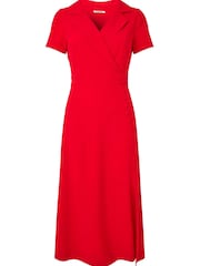 Joe Browns Red Collared Vintage Midi Dress - Image 7 of 7