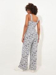 Joe Browns Grey Monochrome Floral Jersey Jumpsuit - Image 2 of 5