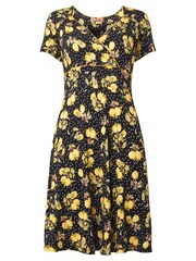 Joe Browns Black Lemon Printed Midi Dress - Image 3 of 3