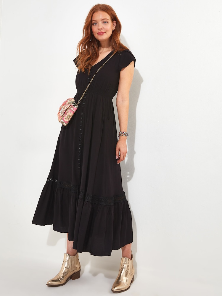 Joe Browns Black Colourblock Boho Maxi Dress - Image 2 of 5