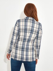 Joe Browns Cream Oversized Check Blazer - Image 2 of 5