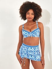 Joe Browns Blue Tile Print Bikini Top - Image 4 of 5