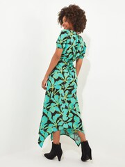 Joe Browns Green Neon Floral Drawstring Maxi Dress - Image 4 of 6