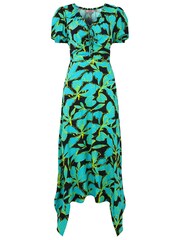 Joe Browns Green Neon Floral Drawstring Maxi Dress - Image 6 of 6