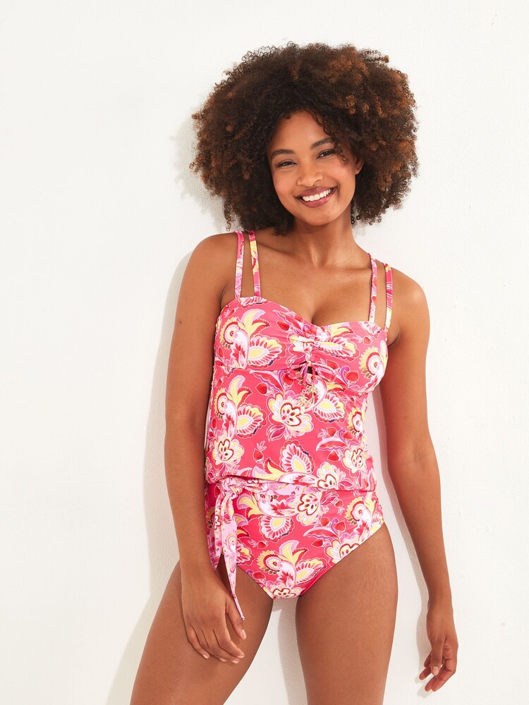 Joe Browns Pink Paisley Double Strap Tankini Top - Image 2 of 5 Joe Browns Pink Paisley Double Strap Tankini Top - Image 2 of 5