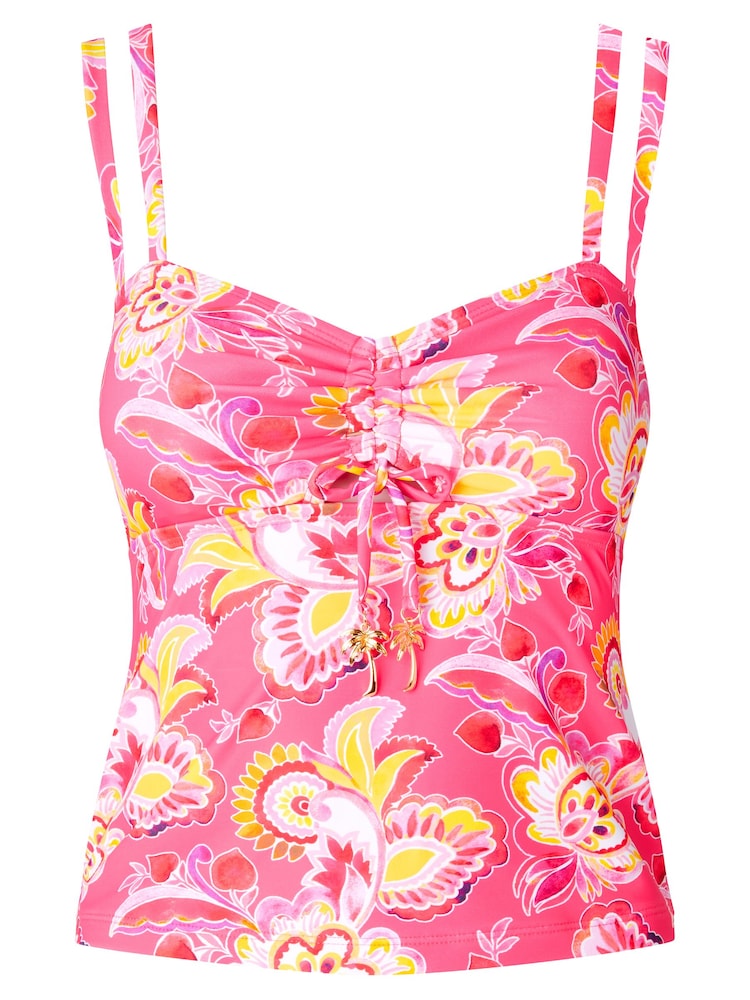 Joe Browns Pink Paisley Double Strap Tankini Top - Image 5 of 5 Joe Browns Pink Paisley Double Strap Tankini Top - Image 5 of 5