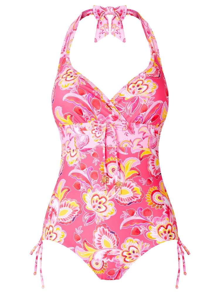 Joe Browns Pink Paisley Wrap Halter Swimsuit - Image 4 of 4 Joe Browns Pink Paisley Wrap Halter Swimsuit - Image 4 of 4