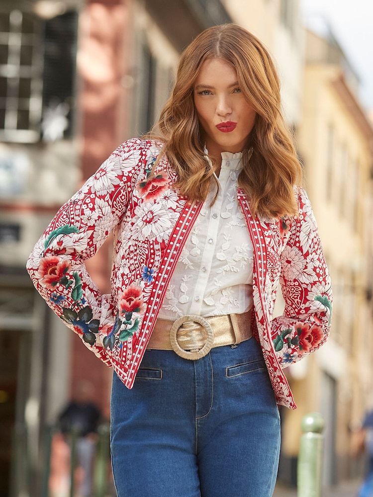 Joe Browns Boutique Steppjacke mit Blumenstickerei - Bild 1 von 7