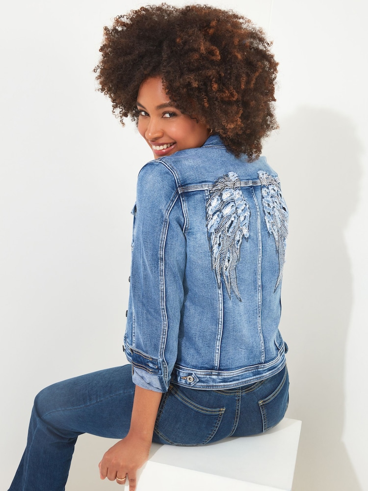 Joe Browns Blue Boutique Embellished Denim Jacket - Image 2 of 7