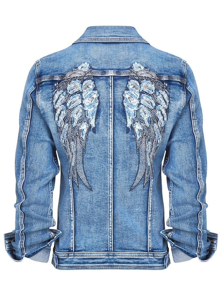 Joe Browns Blue Boutique Embellished Denim Jacket - Image 7 of 7
