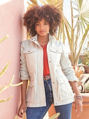 Joe Browns Natural Boutique Vintage Embroidered Festival Utility Jacket - Image 1 of 8