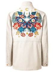 Joe Browns Natural Boutique Vintage Embroidered Festival Utility Jacket - Image 8 of 8