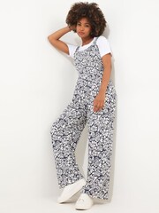 Joe Browns Grey Petite Monochrome Floral Jersey Jumpsuit - Image 1 of 4