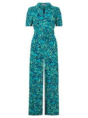 Joe Browns Dark Blue Petite Abstract Butterfly Wide Leg Dresses - Image 4 of 4