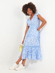 Joe Browns Blue Petite Boho Floral Midi Dress - Image 1 of 4
