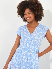Joe Browns Blue Petite Boho Floral Midi Dress - Image 3 of 4