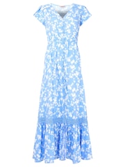 Joe Browns Blue Petite Boho Floral Midi Dress - Image 4 of 4