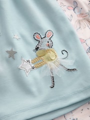 Blue/White Mouse Nighties 2 Pack (2-12yrs) - Image 8 of 9