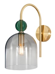 Visconte by BHS Satin Brass Vietri 1 Light Glass Wall Light - Image 3 of 4