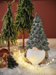 Decoris White/Green Terracotta Christmas Gnome Ornament - Image 1 of 2