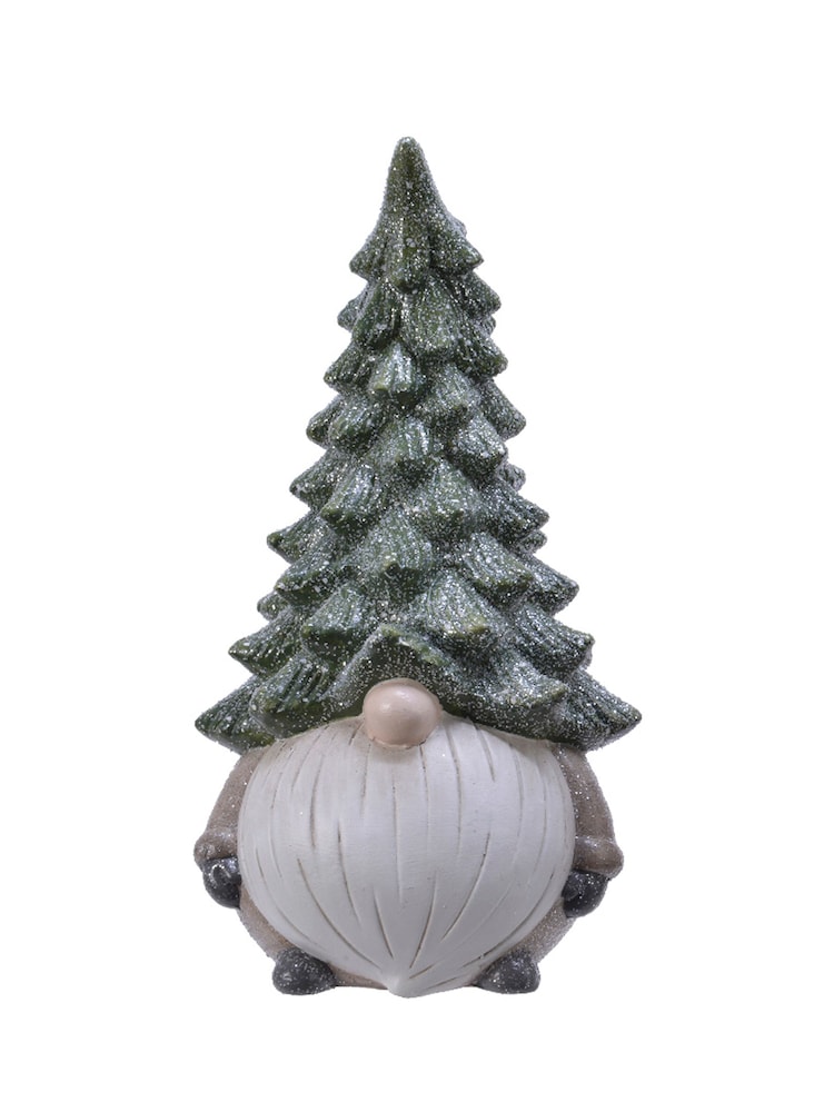 Decoris White/Green Terracotta Christmas Gnome Ornament - Image 2 of 2