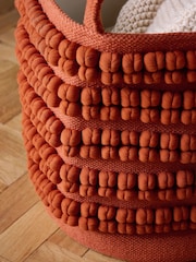 Pumpkin Orange Bobble Storage Basket - Image 2 of 3