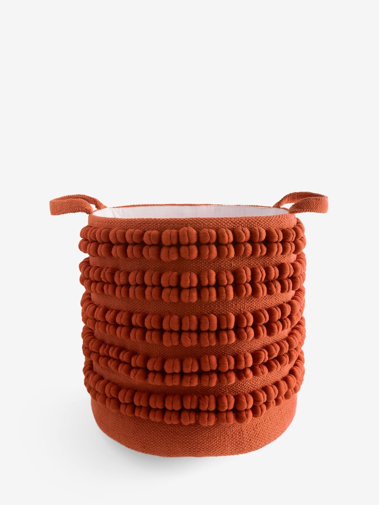 Pumpkin Orange Bobble Storage Basket - Image 3 of 3