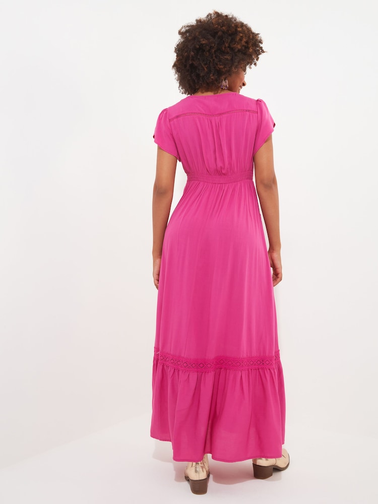 Joe Browns Pink Petite Colourblock Boho Maxi Dress - Image 2 of 4