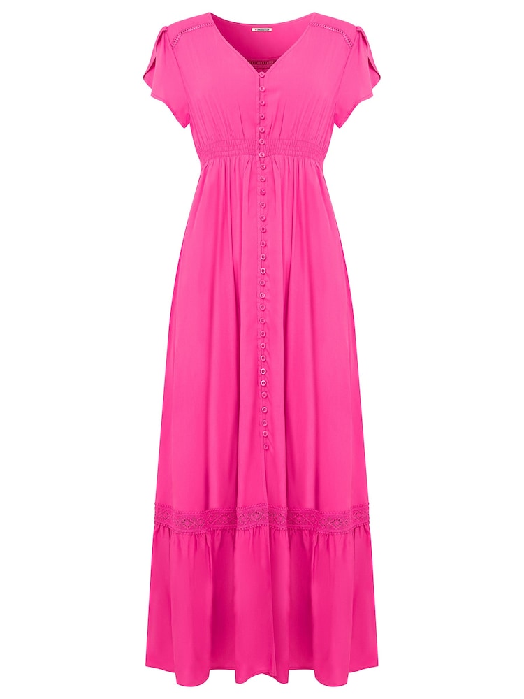 Joe Browns Pink Petite Colourblock Boho Maxi Dress - Image 4 of 4