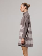 Religion Natural Tie Dye Bliss 100% Cotton Jersey Tunic with Zip Funnel Neck - Image 6 of 8