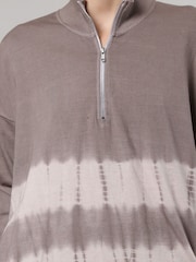 Religion Natural Tie Dye Bliss 100% Cotton Jersey Tunic with Zip Funnel Neck - Image 8 of 8