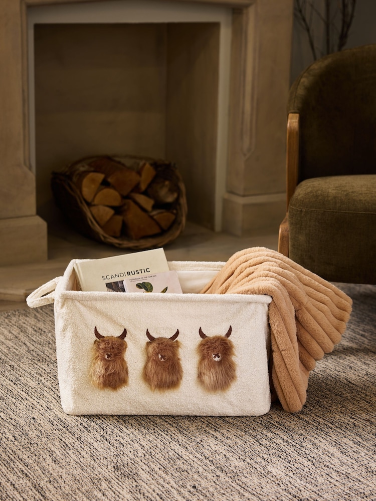 Cream Hamish Fold Flat Storage Basket - Image 1 of 4 Cream Hamish Fold Flat Storage Basket - Image 1 of 4