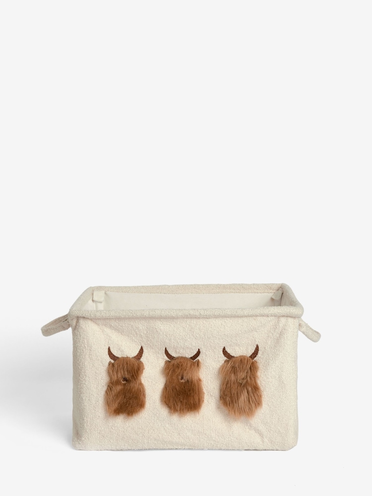 Cream Hamish Fold Flat Storage Basket - Image 4 of 4